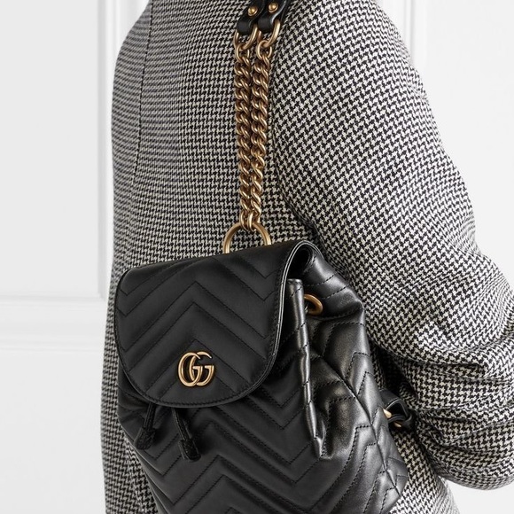 black mini gg marmont 2.0 backpack